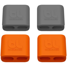 Bluelounge Cableclip kabelklemme, mellom, grå/orange, 6 stk.