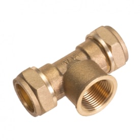 Kompresjons t-rør, 12 mm x 1/2" x 12 mm