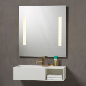 Loevschall Godhavn speil med lys, 80x85 cm