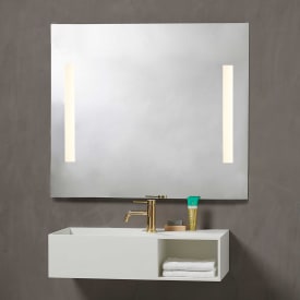 Loevschall Godhavn speil med lys, 100 x 85 cm