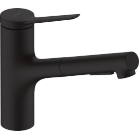 Hansgrohe Zesis M33 kjøkkenarmatur, uttrekkbar tut, matt sort