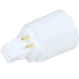 Ultralux fatningsadapter G24Q til E27 i hvid