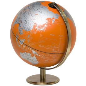 2 stk Globus med lys, orange