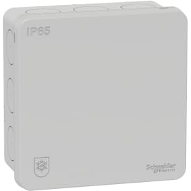 5 stk Schneider Muerva koblingsboks 87x87x42 mm, lysegrå