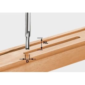 Festool notfræser hw, skaft 8mm hw s8