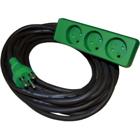 Blue Electric kabelsæt med jord, grøn/sort