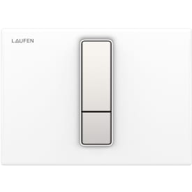 Laufen Lis AW104 betjeningsplade, hvid/mat krom