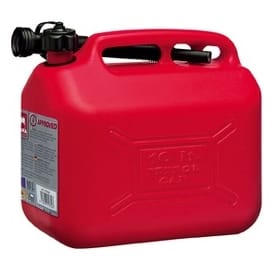Bensinkanne i plast, rød, 10 liter