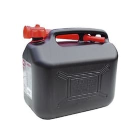 Bensinkanne i plast, svart, 10 liter