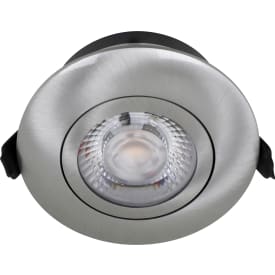 Nordtronic Low Profile Flexible downlight, Ø8,5 cm, børstet alu, 3000K