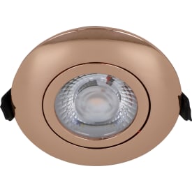 Nordtronic Low Profile Flexible downlight, Ø8,3 cm, kobber, 2700K