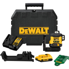 DEWALT 18V XR laser DCLE34031D1, 3x360°, grøn, 1x18 V/2,0 Ah