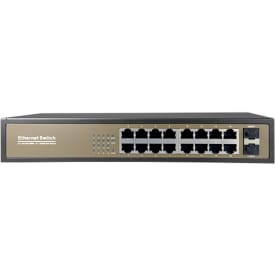 SecPro switch 16xRJ45 Gb + 2xSFP Gb til 10/100/1000 Mbps