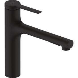 Hansgrohe Zesis M33 kjøkkenarmatur, uttrekkbar tut, matt sort