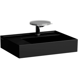 Kartell Laufen tvättställ, 60x46 cm, höger, matt svart