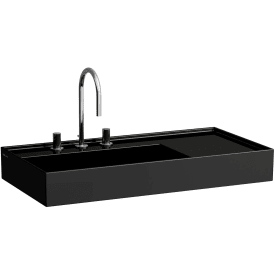 Kartell Laufen servant, 90x46 cm, venstre, sort
