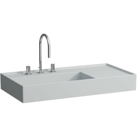 Kartell Laufen servant, 90x46 cm, venstre, matt grå