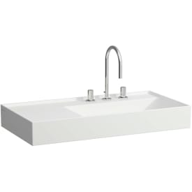 Kartell Laufen servant, 90x46 cm, høyre, matt hvit