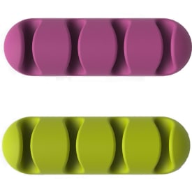 Bluelounge Cabledrop ledningeholder, pink/turkis, 2 stk.