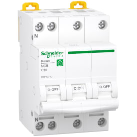 Schneider Resi9 Automatsikring 3P+N 10A, Hvid