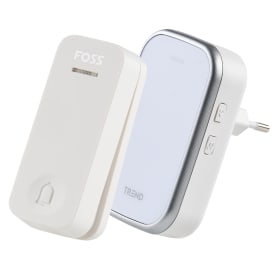 Foss Trend Bluu 1 Novus dörrklocka, till stickkontakt, trådlös, 150 m, vit
