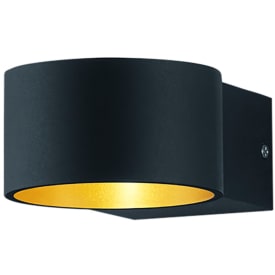 Trio Lighting Lacapo væglampe, sort/guld