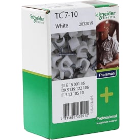 100 stk Schneider TC kabelclips, hvid, 7-10/25 mm