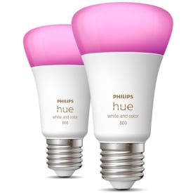 Philips Hue White Color Ambiance E27 standardpære, 2-pak, 6,5W