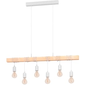 Eglo Townshend langbordspendel, 6 lamper, hvid