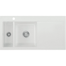 Lavabo Mera 100 kjøkkenvask, 100x51 cm, blank hvit