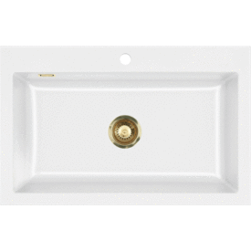 Lavabo Mera 80 kjøkkenvask, 80x51 cm, blank hvit