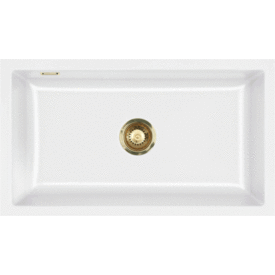 Lavabo Mera 80U kjøkkenvask, 77,6x44,1 cm, blank hvit
