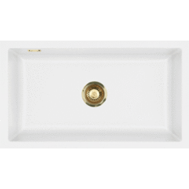 Lavabo Mera 80U kjøkkenvask, 77,6x44,1 cm, matt hvit