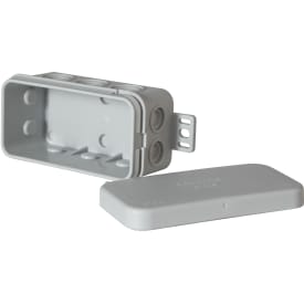 Koblingsboks E126, 75 x 37 x 40 mm, med utv. fast, grå, IP54