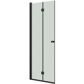 Dansani Match dusjdør, modell B, 87 cm, klart glass, svart profil