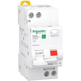 Schneider Resi9 Kombiafbryder HPFI 1P+N 16A, Hvid