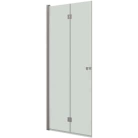 Dansani Match dusjdør, modell B, 97 cm, klart glass, satin profil