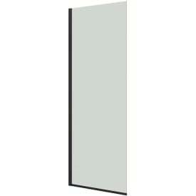 Dansani Match dusjvegg, modell D, 87 cm, klart glass, svart profil