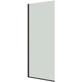 Dansani Match dusjvegg, modell D, 97 cm, klart glass, svart profil