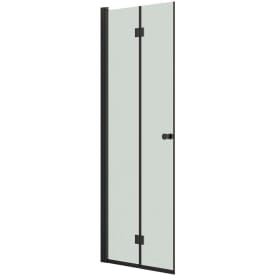 Dansani Match dusjdør, modell B, 77 cm, klart glass, svart profil