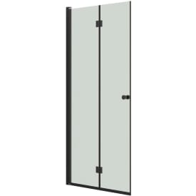 Dansani Match dusjdør, modell B, 97 cm, klart glass, svart profil