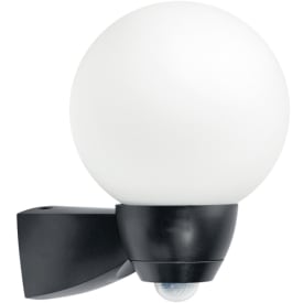 Garda Vegglampe E27 med Sensor 130°, sort/opal