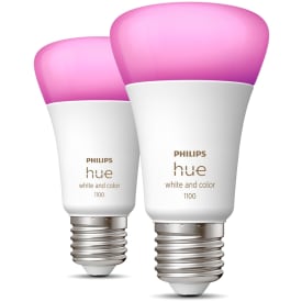 Philips Hue White Color Ambiance E27 standardpære, 2-pak, 9W