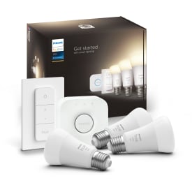 Philips Hue White E27 standardpære, starter kit med fjernbetjening