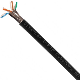 Datakabel Kat.6A U/FTP 4x2xAWG23 PE, sort, udendørs, T500
