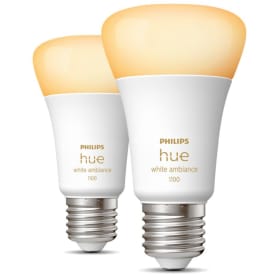 Philips Hue White Ambiance E27 standardlampa, 2-pack, 75W