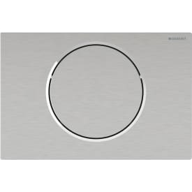 Geberit Sigma 10 Round betjeningsplate, batteridrift, til armstøtte, børstet/polert rustfritt stål
