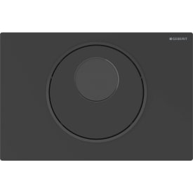 Geberit Sigma 10 Round betjeningsplate, berøringsfri, batteridrift, matt sort/sort