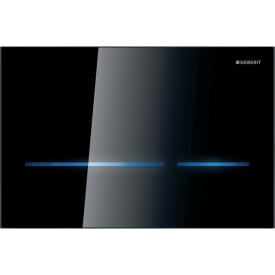 Geberit Sigma 80 Square betjeningsplate, berøringsfri, sort glass