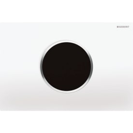 Geberit Sigma 10 Round betjeningsplate, berøringsfri, hvit/krom